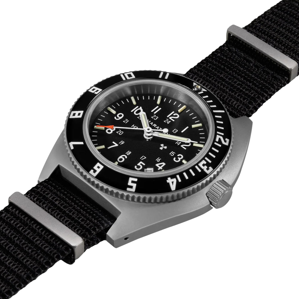 Pilot's Navigator with Date & Tritium 41mm - Black on Nylon Strap
