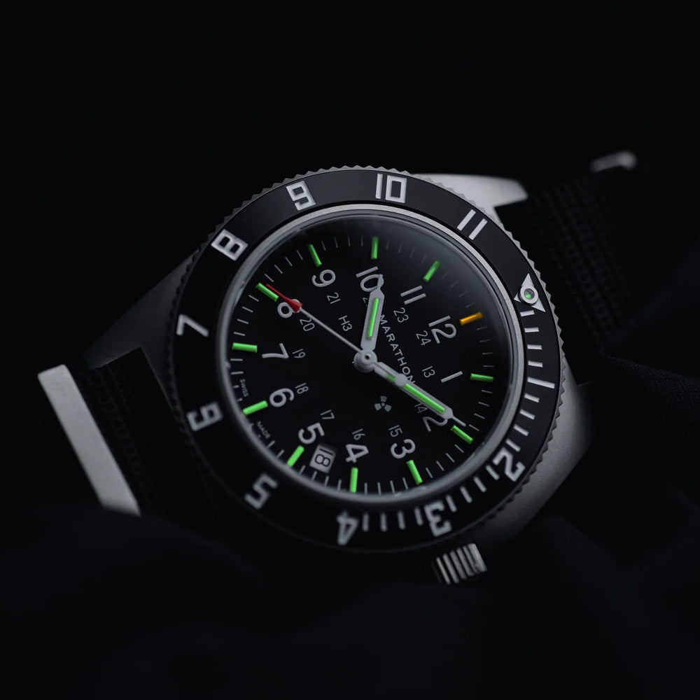 Pilot's Navigator with Date & Tritium 41mm - Black on Nylon Strap