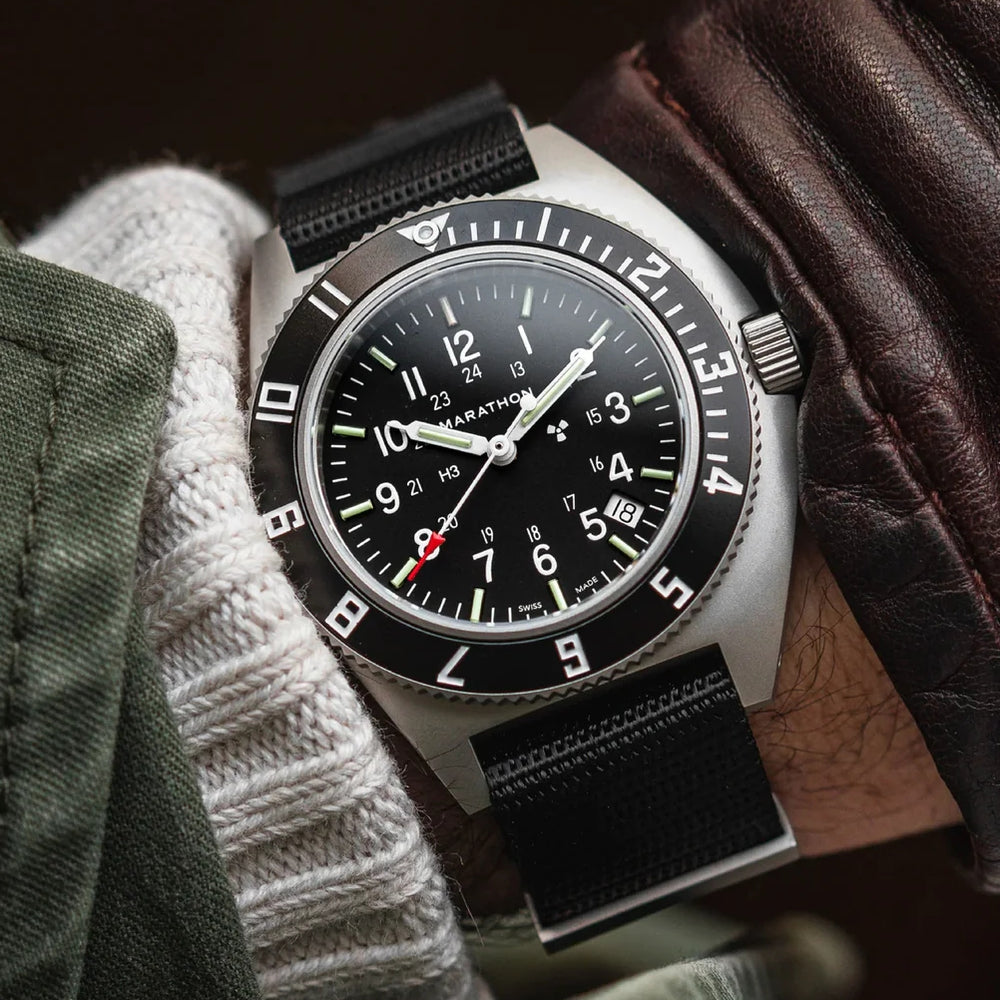 Pilot's Navigator with Date & Tritium 41mm - Black on Nylon Strap
