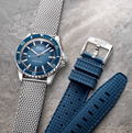 Ocean Star Tribute Special Edition 40.5mm - Blue on Bracelet w/ Additional Rubber Strap