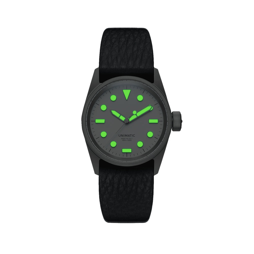 UT5-GO Limited Edition 36mm - White on Leather Strap