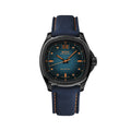 Multifort TV Big Date Black PVD Automatic 40mm - Blue on Fabric Strap