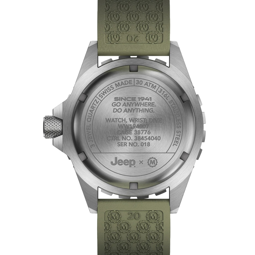 TSAR Diver's Quartz Jeep Rubicon 41mm - Black on Rubber Strap