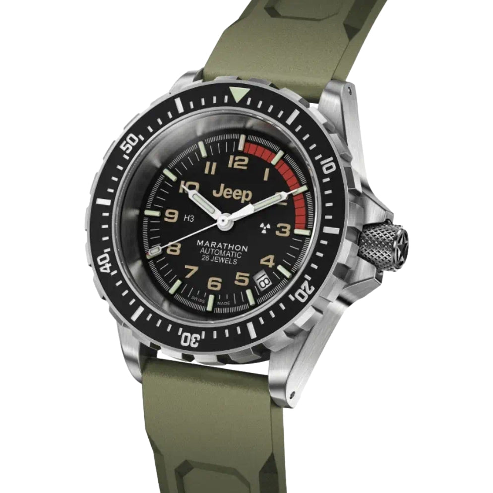 GSAR Diver's Automatic Jeep Rubicon 41mm - Black on Rubber Strap