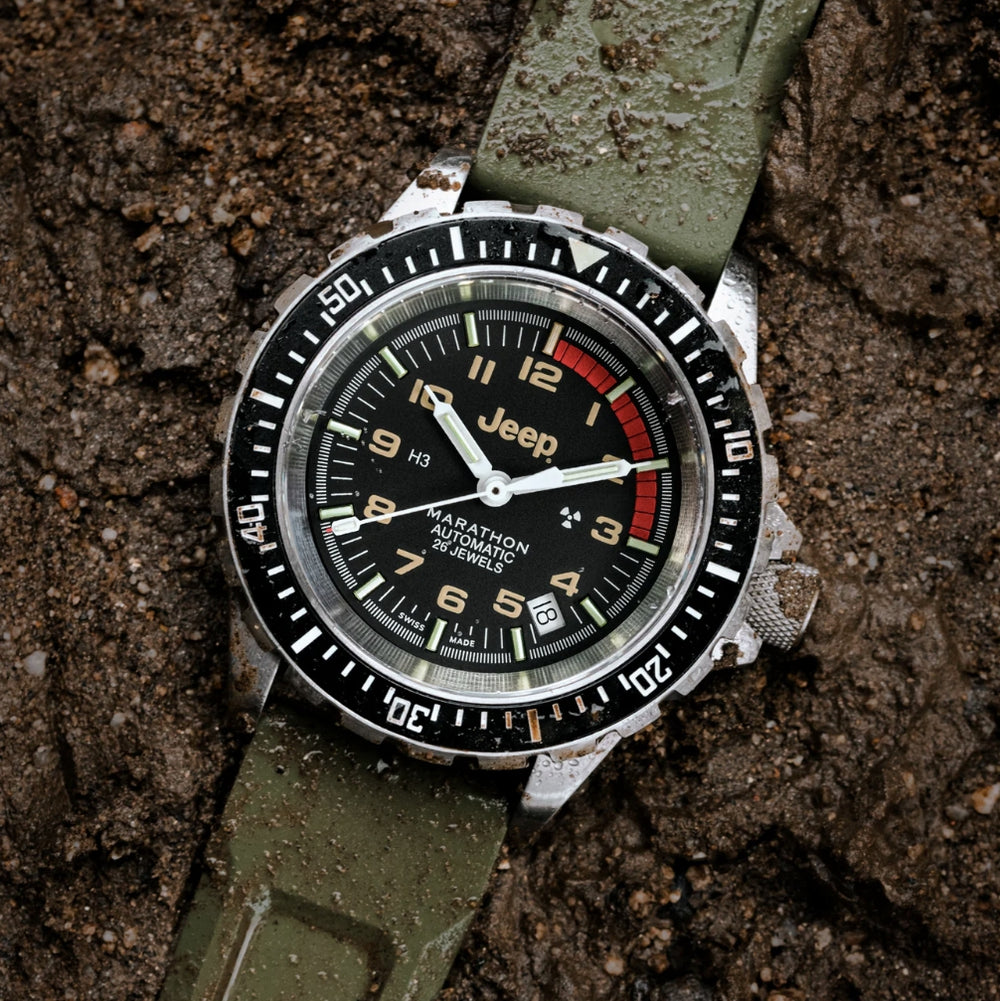 GSAR Diver's Automatic Jeep Rubicon 41mm - Black on Rubber Strap