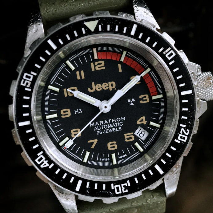 GSAR Diver's Automatic Jeep Rubicon 41mm - Black on Rubber Strap
