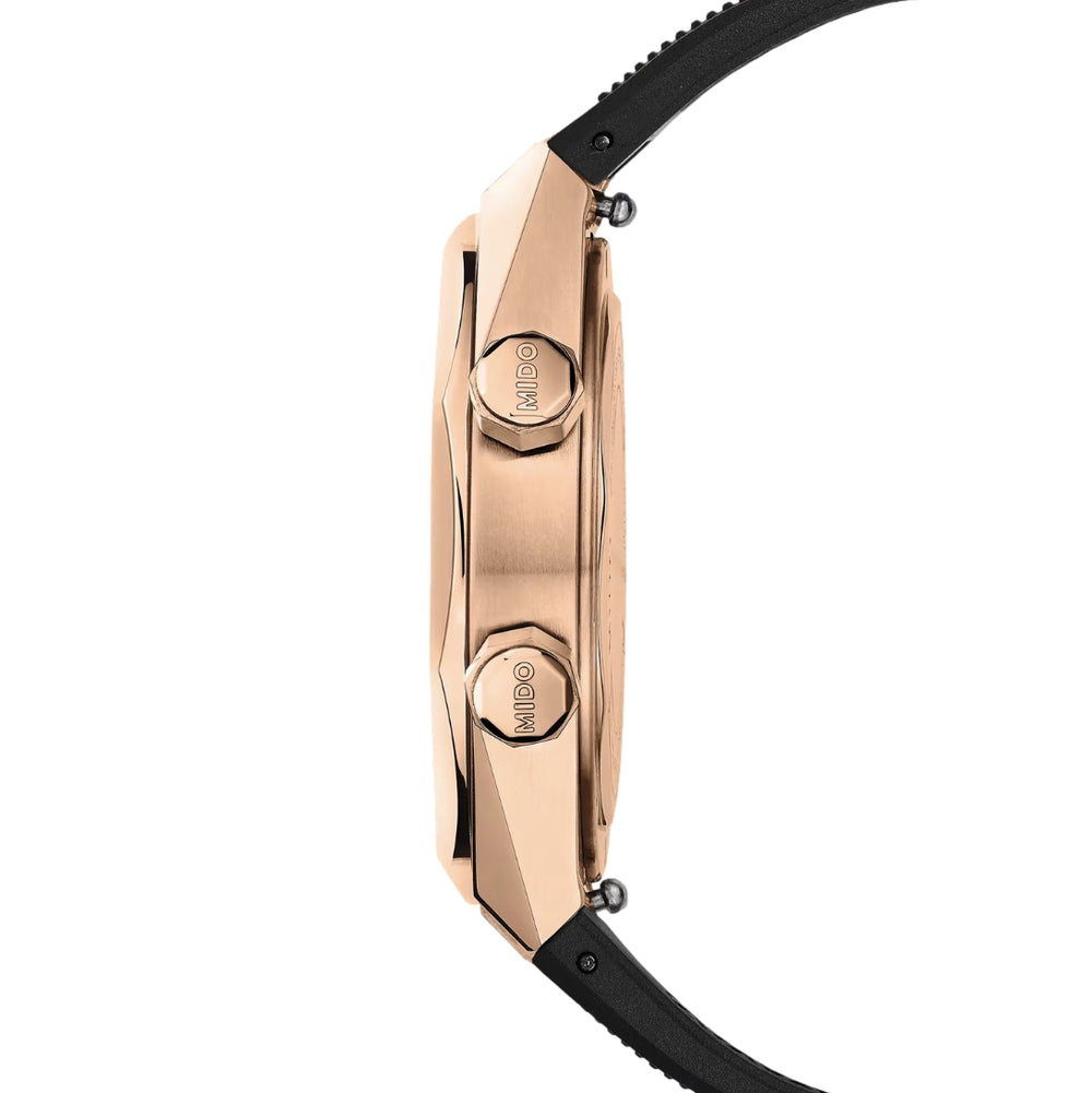 Multifort 8 Two Crowns Automatic Gold-Tone 40mm - Black on Rubber