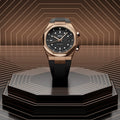 Multifort 8 Two Crowns Automatic Gold-Tone 40mm - Black on Rubber Strap