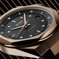 Multifort 8 Two Crowns Automatic Gold-Tone 40mm - Black on Rubber Strap