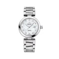 De Ville Ladymatic 34mm - White, Mother-of-Pearl w/ Diamonds on Bracelet