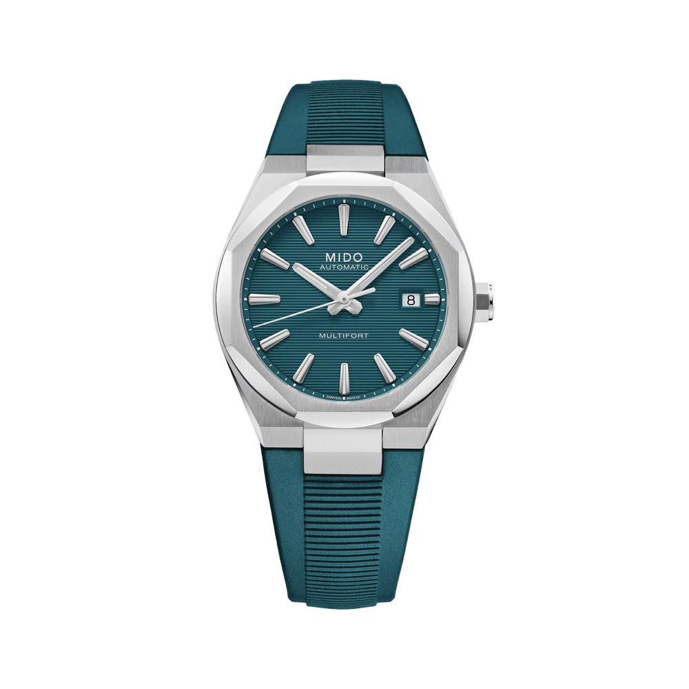 Multifort 8 One Crown 40mm - Green on Rubber Strap | Teddy Baldassarre
