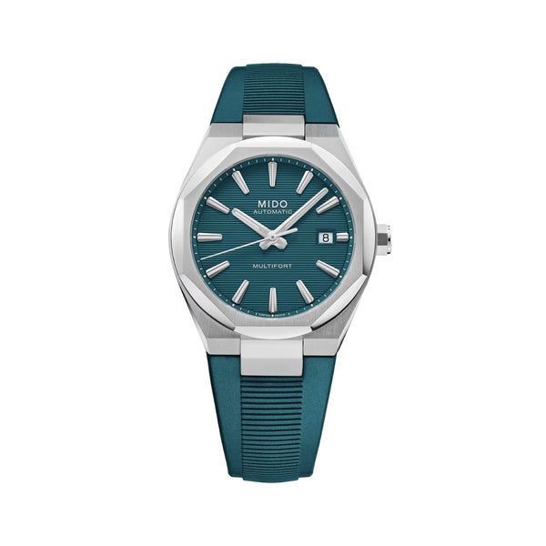 Multifort 8 One Crown 40mm - Green on Rubber Strap - Teddy Baldassarre