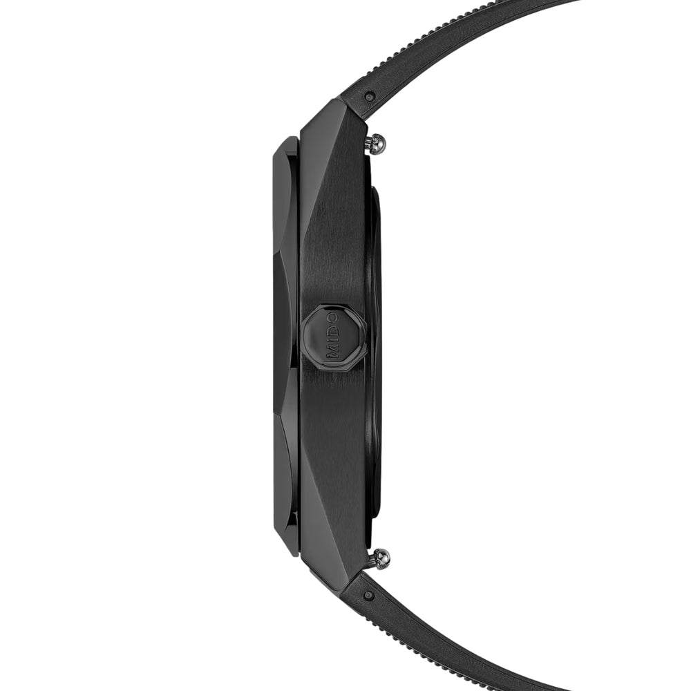 Multifort 8 One Crown Black PVD 40mm - Black on Rubber Strap