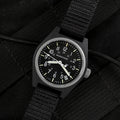GPQ-D Standard-Issue Tritium Field Quartz Type II 34mm - Black on Fabric Strap