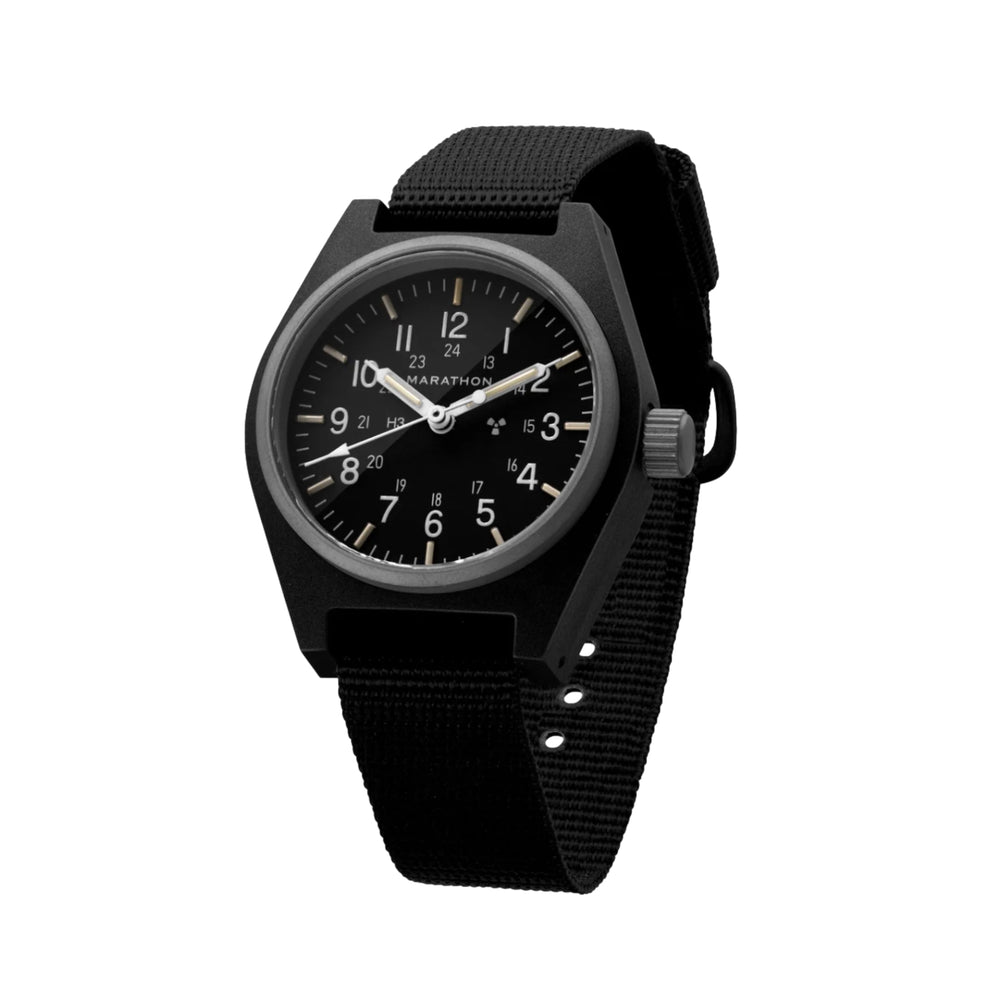 GPM Standard-Issue Tritium Field Mechanical Type II 34mm - Black on Fabric Strap