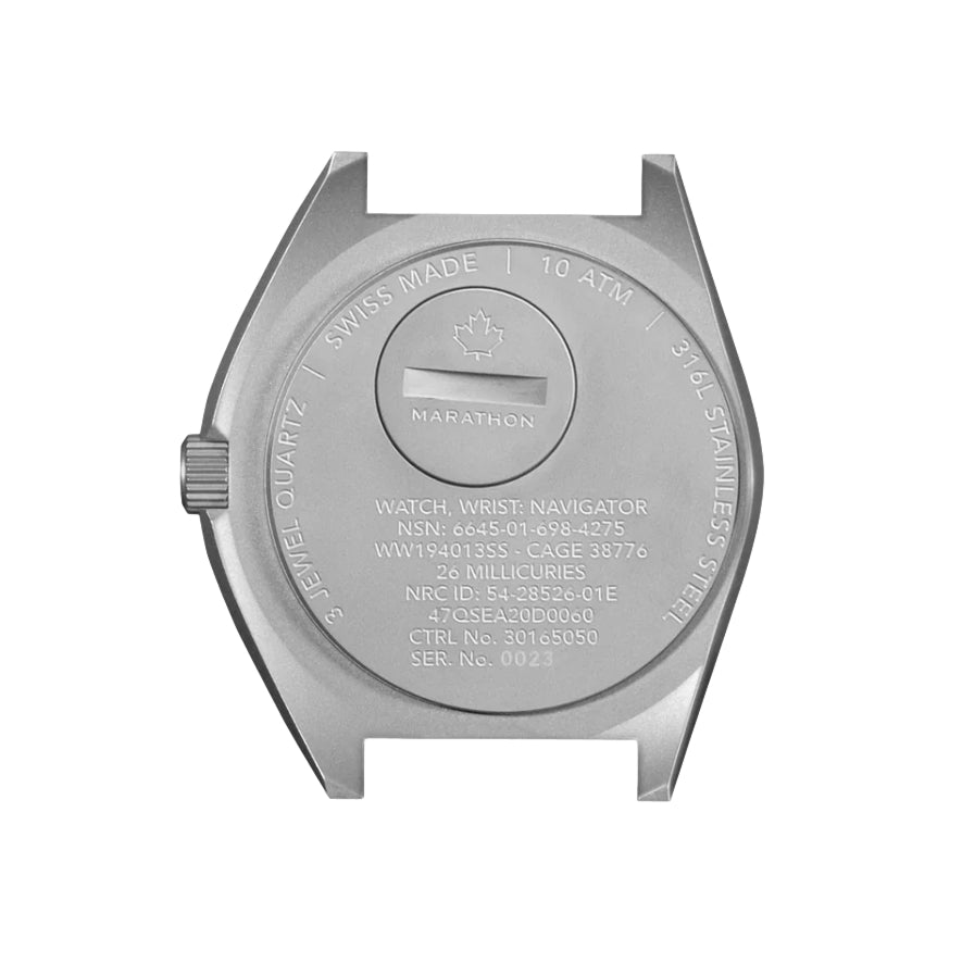 SSNAV-D Standard-Issue Tritium Pilot's Quartz Type II 41mm - Black on Rubber Strap