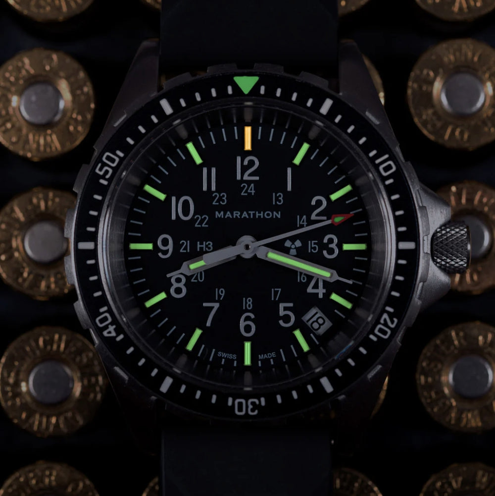 MSAR® Standard-Issue Diver's Quartz Type II 36mm - Black on Rubber Strap