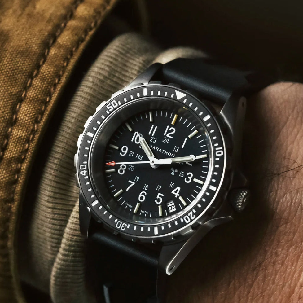MSAR® Standard-Issue Diver's Quartz Type II 36mm - Black on Rubber Strap