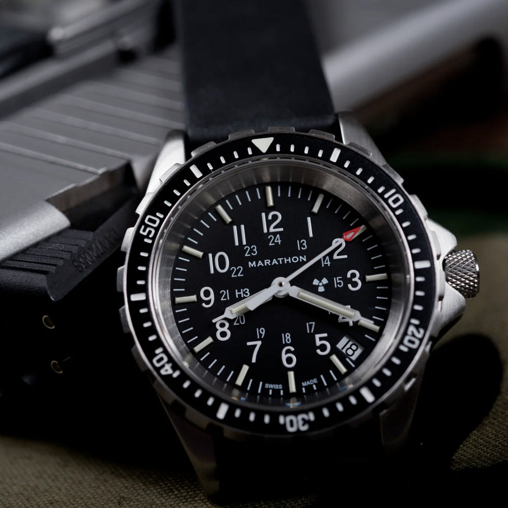 MSAR® Standard-Issue Diver's Quartz Type II 36mm - Black on Rubber Strap