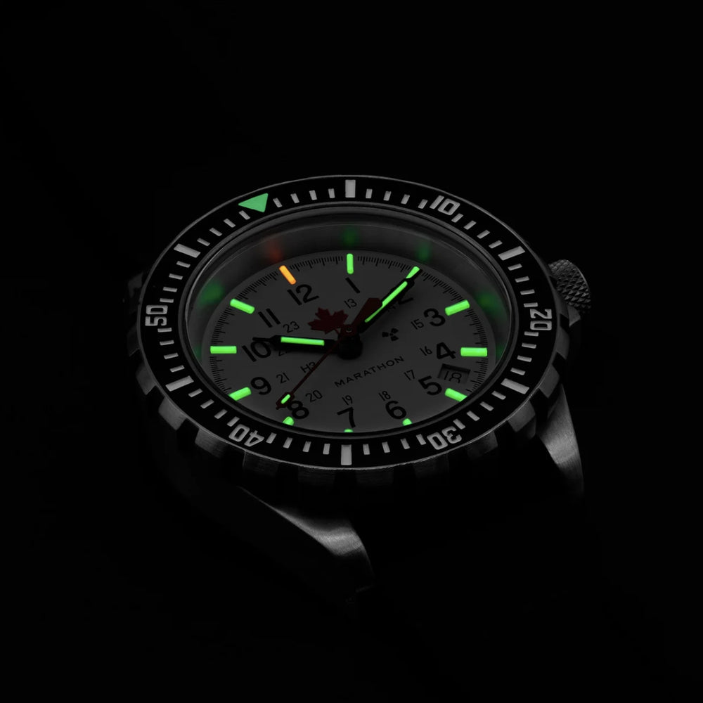 GSAR® Arctic Edition Red Maple Tritium Diver's Automatic Type II 41mm - White on Rubber Strap
