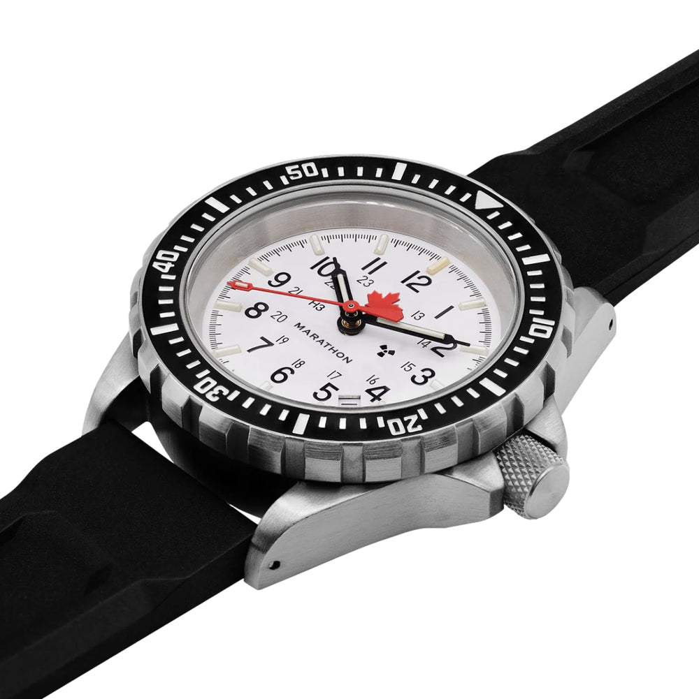 GSAR® Arctic Edition Red Maple Tritium Diver's Automatic Type II 41mm - White on Rubber Strap