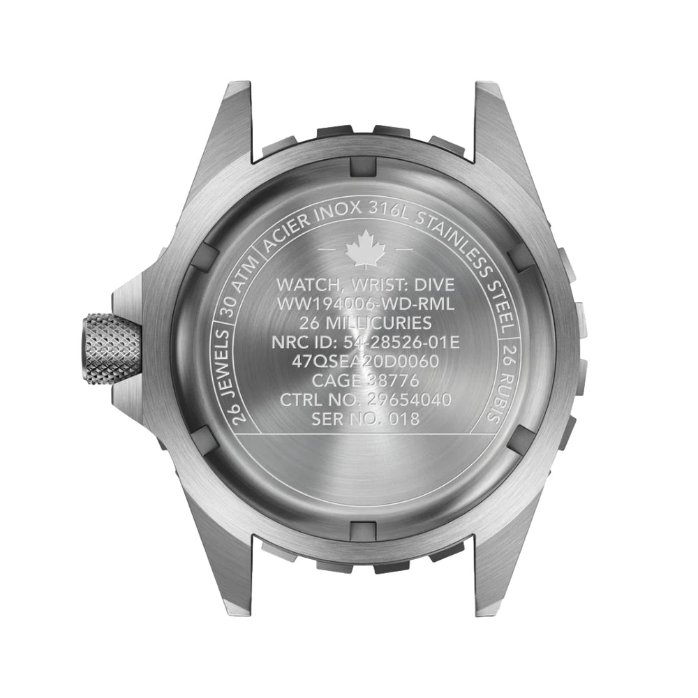 GSAR® Arctic Edition Red Maple Tritium Diver's Automatic Type II 41mm - White on Rubber Strap