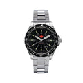JSAR® Red Maple MaraGlo Diver's Quartz Type II 46mm - Black on Bracelet