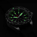 JSAR® Red Maple MaraGlo Diver's Quartz Type II 46mm - Black on Bracelet