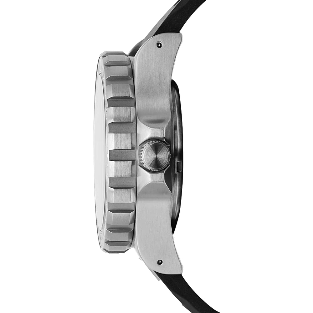 JSAR® Red Maple MaraGlo Diver's Quartz Type II 46mm - Black on Rubber Strap