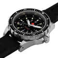 JSAR® Red Maple MaraGlo Diver's Quartz Type II 46mm - Black on Rubber Strap