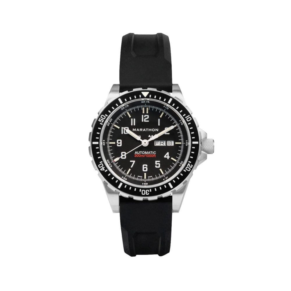 JDD® Standard-Issue Diver's Automatic Type II 46mm - Black on Rubber Strap