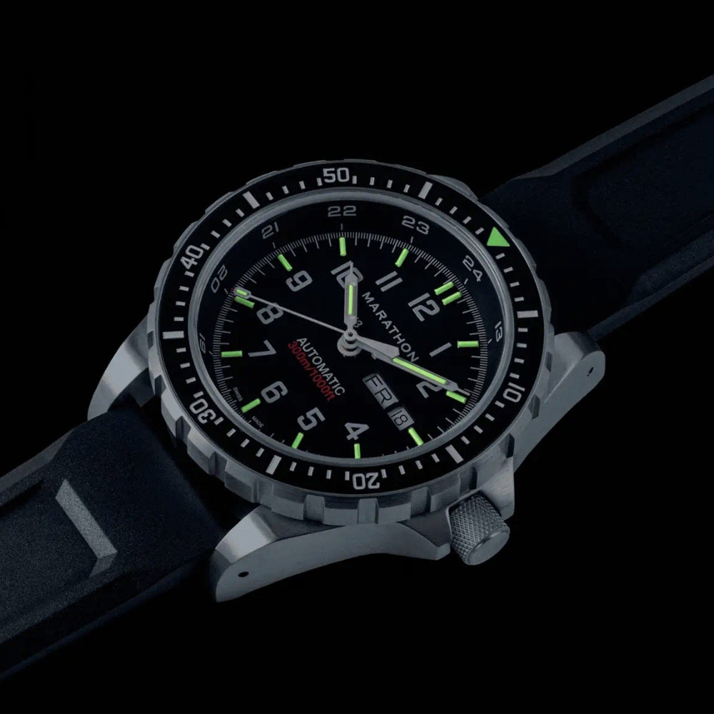 JDD® Standard-Issue Diver's Automatic Type II 46mm - Black on Rubber Strap