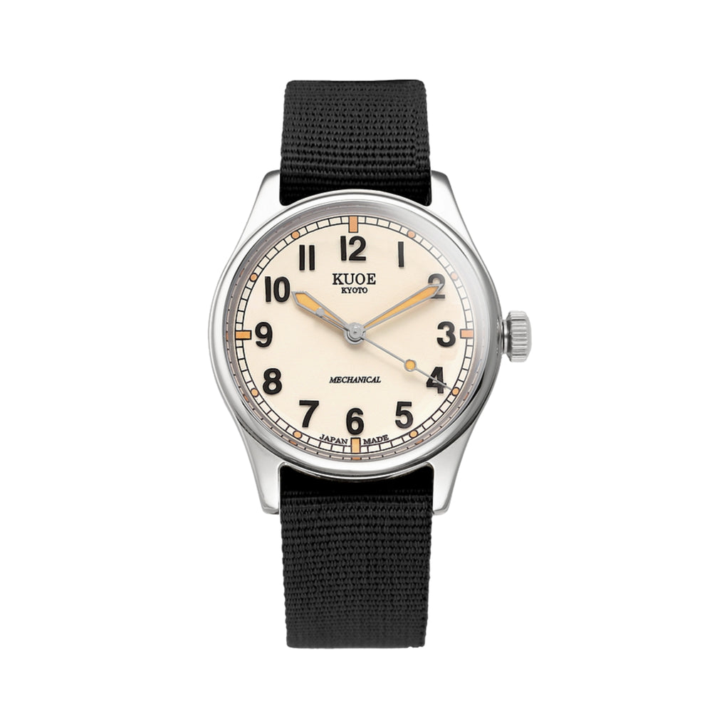 OLD SMITH 38mm - Ivory on Fabric Strap w/ Additional Fabric Strap