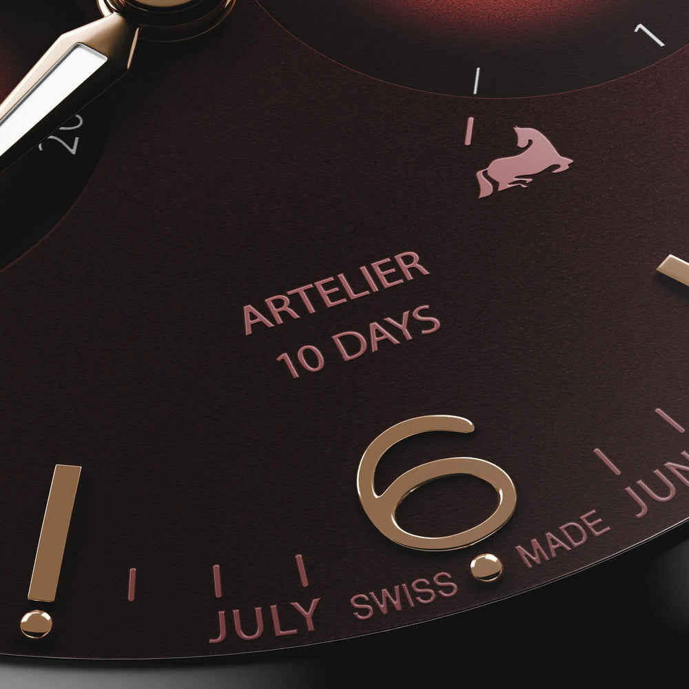 Artelier Year of the Horse Limited Edition 43mm - Red on Leather Strap