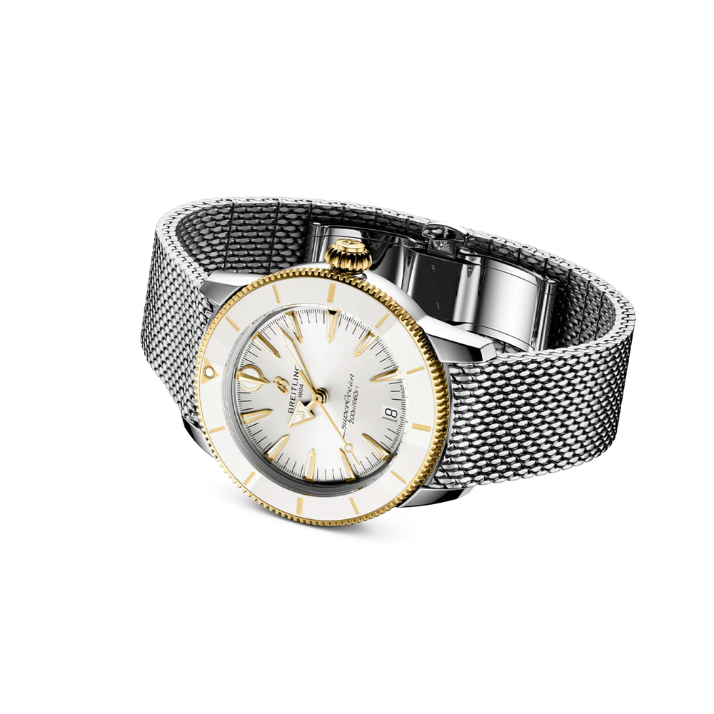 Superocean Heritage Automatic Two-Tone 36mm - White on Bracelet