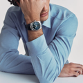 PRX Quartz 40mm - Blue on Leather Strap