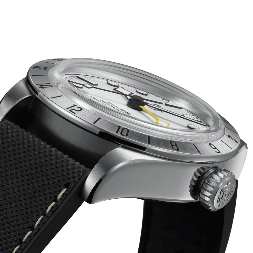 Black Bay Pro GMT 39mm - Opaline on Rubber/Leather Strap