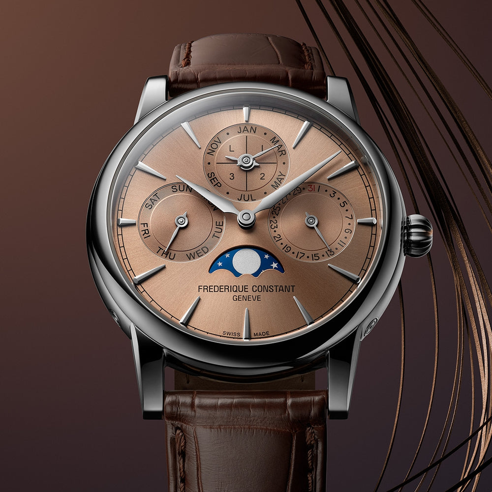 Classic Perpetual Calendar Manufacture 40mm - Salmon on Leather Strap
