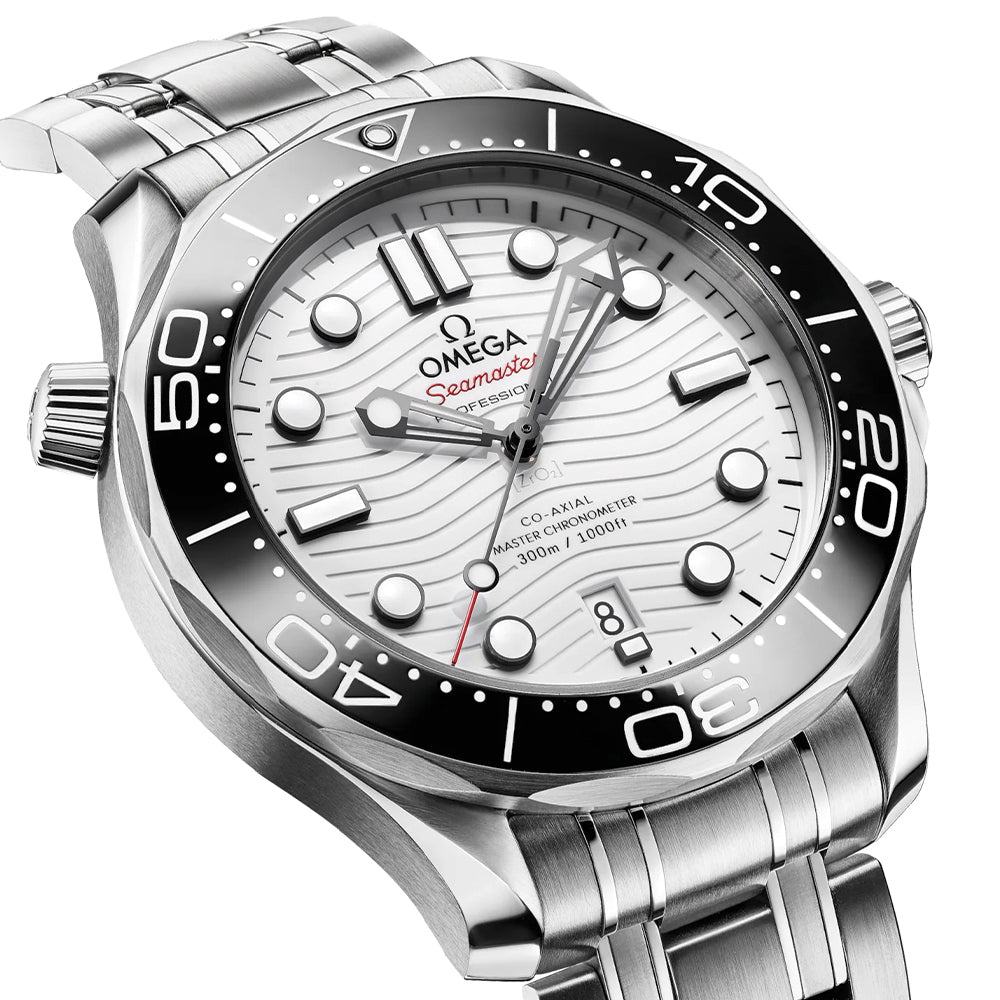 Omega seamaster professional 300m white face best sale