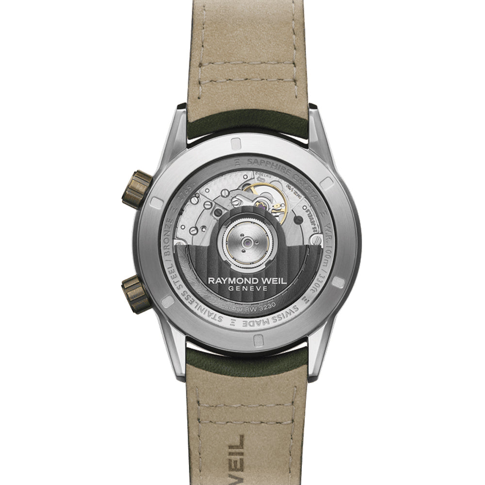 Freelancer GMT Worldtimer 40.5mm - Green on Leather Strap