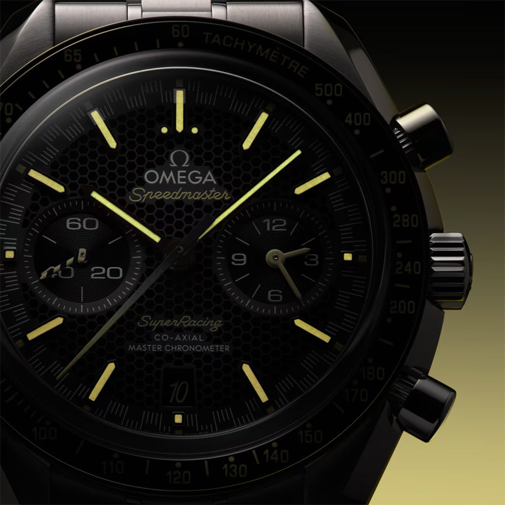 Speedmaster For Racing Speedmaster Super Racing 44.25mm - Black on Bracelet | Teddy Baldassarre