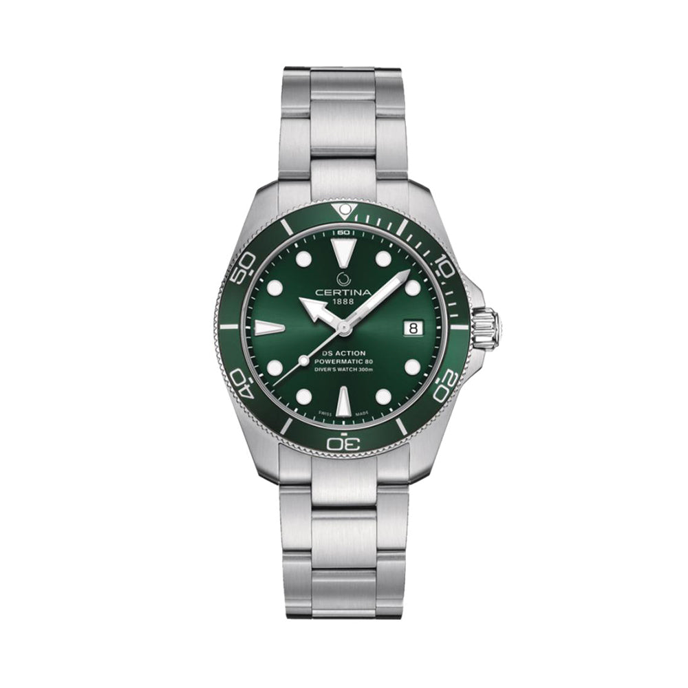 DS Action Diver 38mm - Green on Bracelet