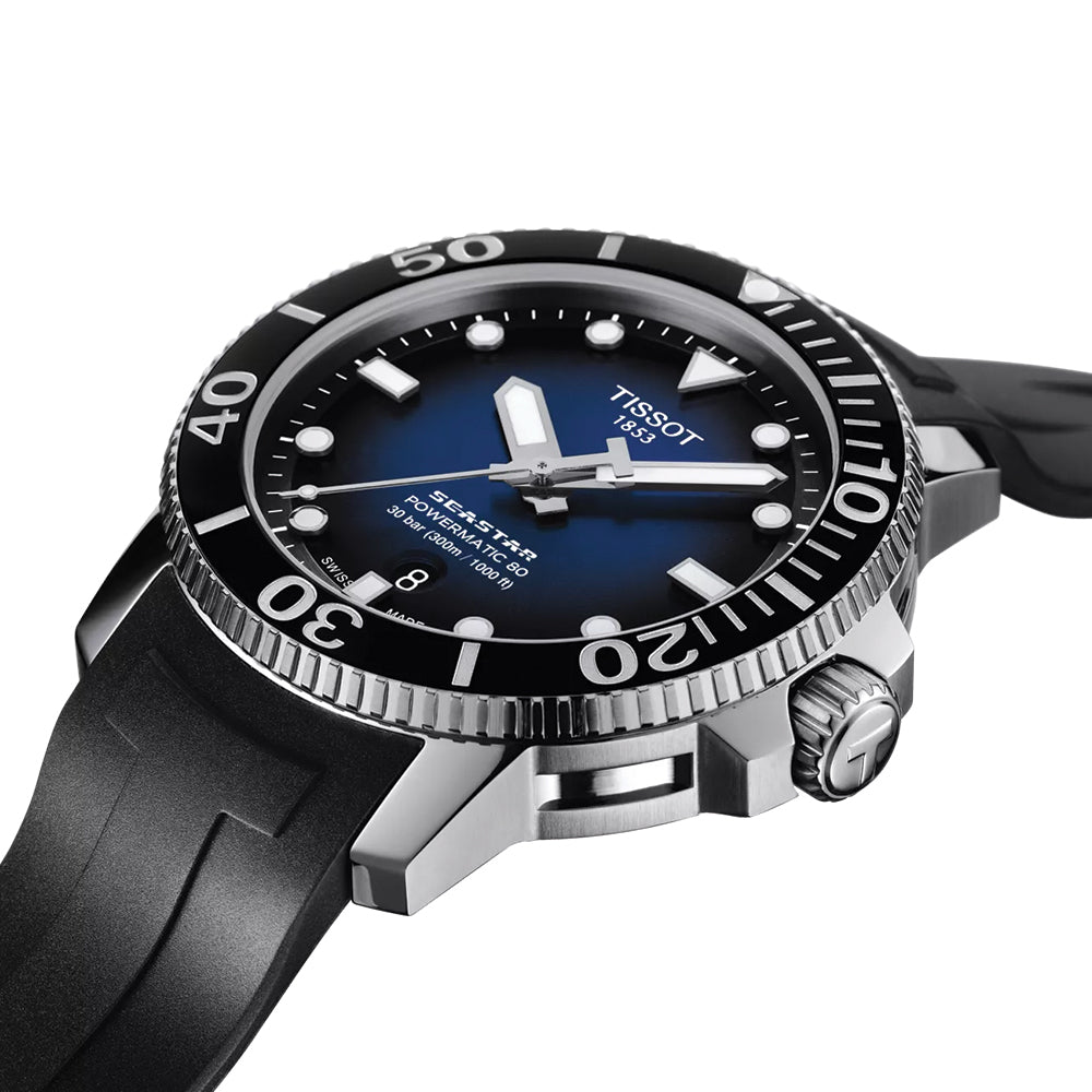 Seastar 1000 Powermatic 80 43mm - Blue on Rubber Strap