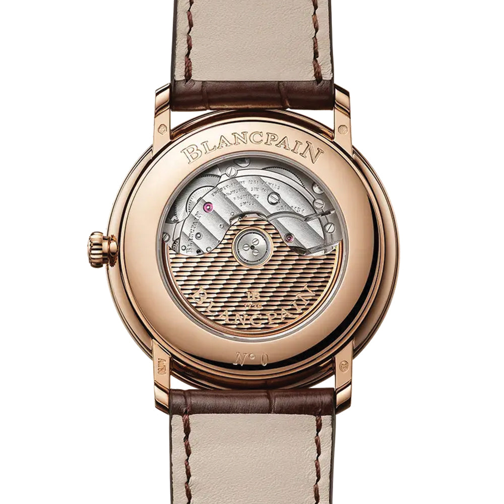 Villeret Extraplate Red Gold 40mm - Green Dial on Leather Strap