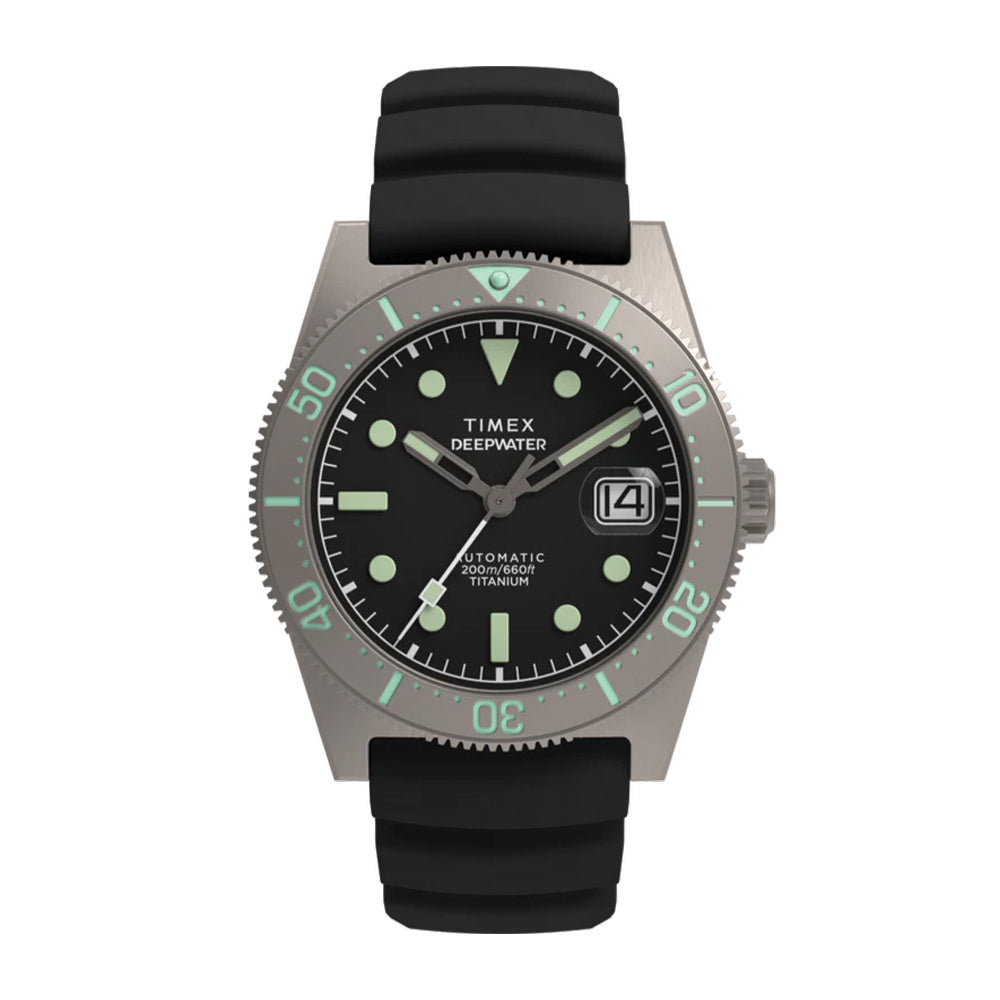 Deepwater Reef 200 Titanium Automatic 41mm - Black on Rubber Strap