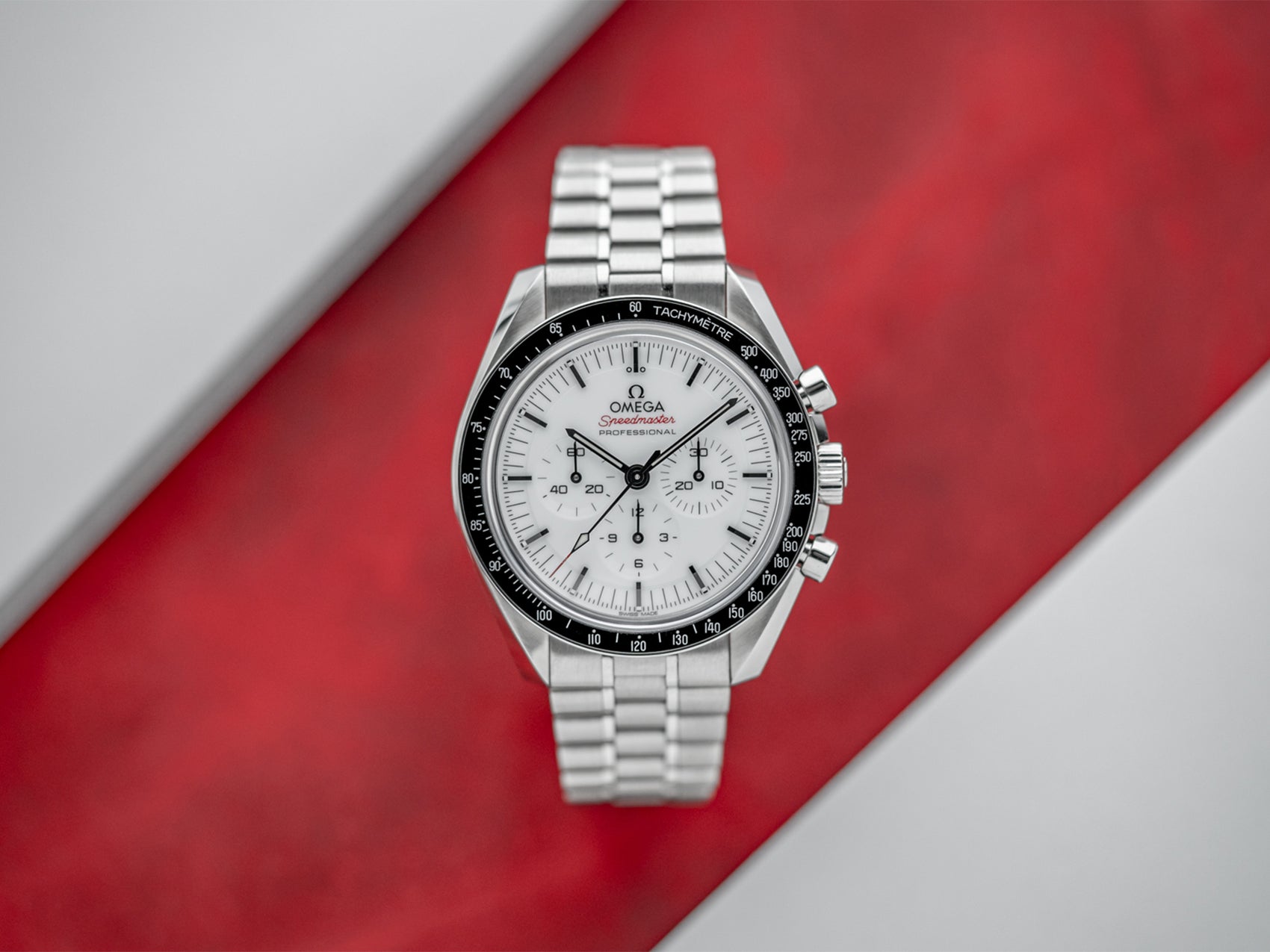 Weathermaster Watch Speedmaster Moonwatch Professional Chronograph Sapphire 42mm - White o ...