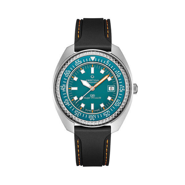 DS Super PH1000M STC 43.5mm - Turquoise on Rubber Strap | Teddy