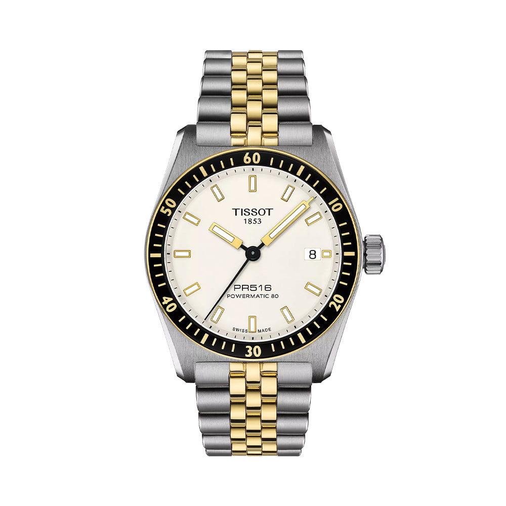 PR516 Powermatic 80 Dual-Tone 38mm - White on Bracelet