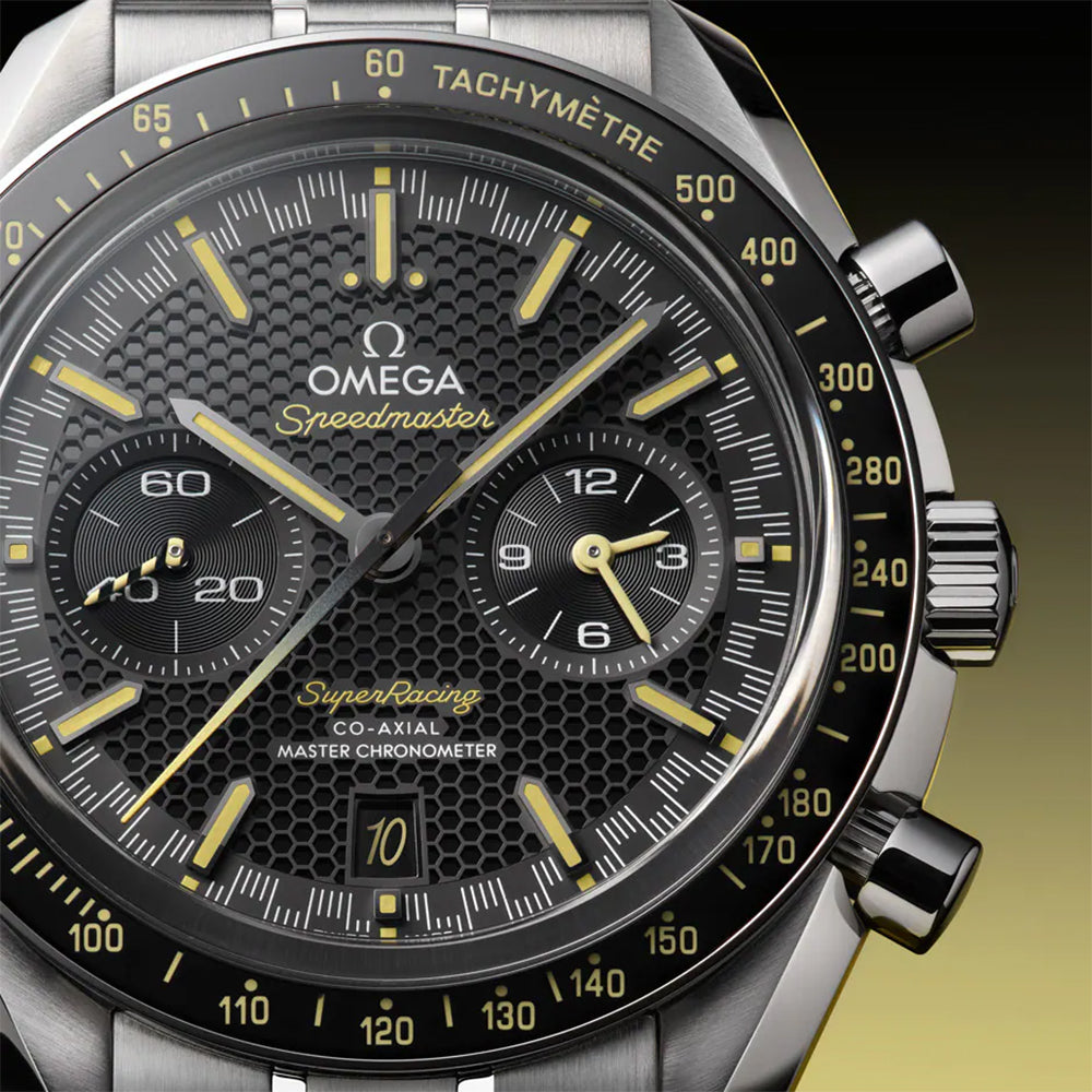 Speedmaster For Racing Speedmaster Super Racing 44.25mm - Black on Bracelet | Teddy Baldassarre