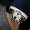 American Classic Intra-Matic Auto Chrono 40mm - White on Leather Strap